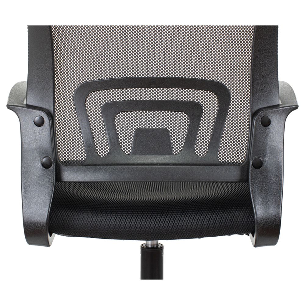 Кресло оператора Helmi HL-M95 R (695) "Airy", спинка сетка черная/сиденье ткань TW черная, пиастра