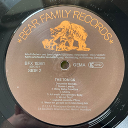 Винтажная виниловая пластинка LP The Tonics (Германия 1989)