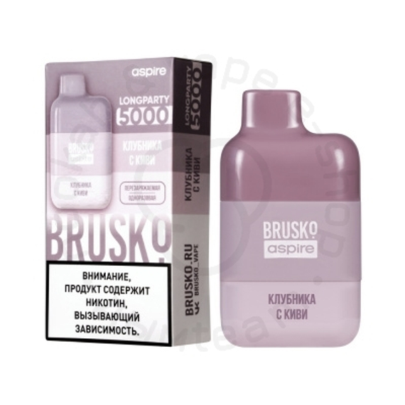 Одноразовая ЭС BRUSKO LONGPARTY 5000 с ароматом клубники с киви, 20 мг/см3, 9 мл (М)