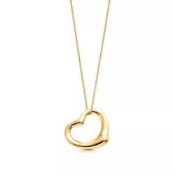 Подвеска из жёлтого золота 18k💠Tiffany Open Heart 22 mm