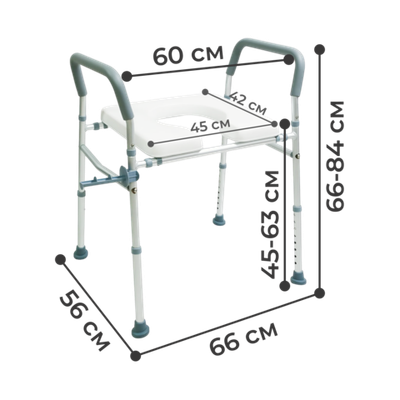 Насадка на унитаз с поручнями Mega 705 Мега-Оптим