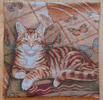 Декоративный гобеленовый чехол для интерьерной подушки Вася 47*47