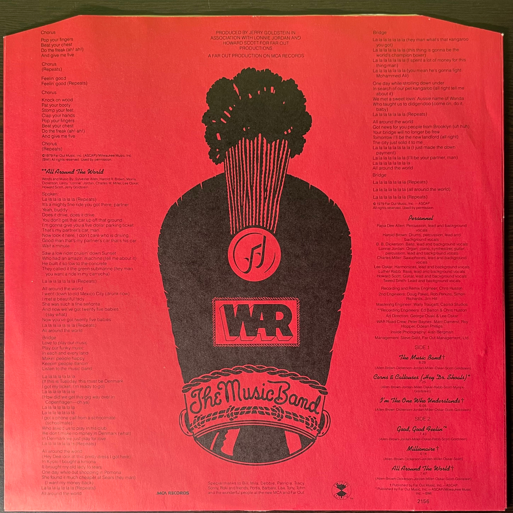 War ‎– The Music Band (Скандинавия 1979г.)