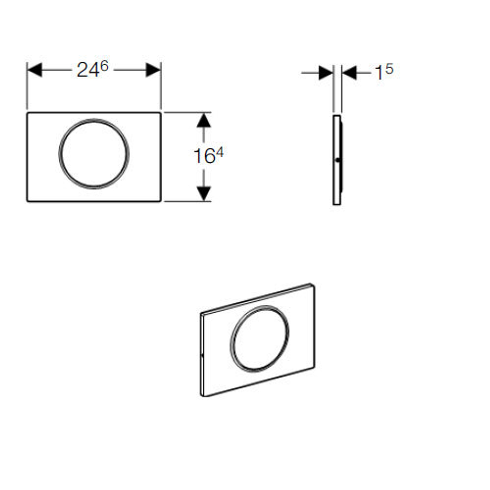 Смывная клавиша GEBERIT Sigma 10 115.758.KL.5