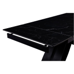 Стол керамический LA ALTA KENIA Shashi black 160-240/90*76, каркас черный