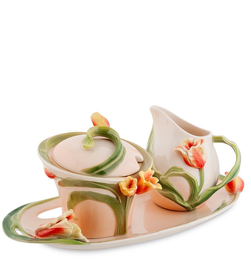 Pavone FM-83/ 2 Набор сахарница и молочник «Тюльпаны»