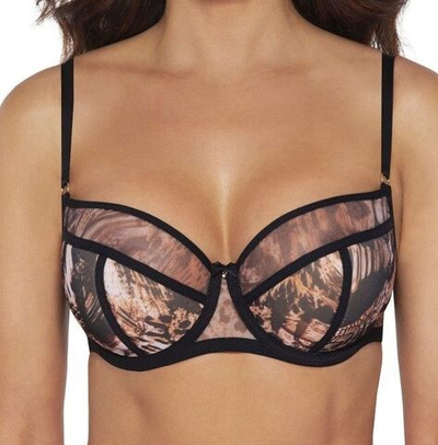 Бюстгальтер plus size хищной расцветки (Размер: 95F) (Цвет: тигровый)