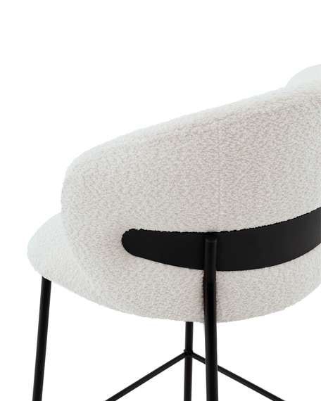 Стул полубарный Блейз букле белый