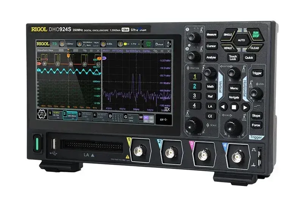 RIGOL DHO924S 4-канальный цифровой осциллограф с частотой 250 МГц, 12 бит, 1,25 ГГц/сек, глубина 50 Мбит/с