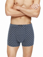 Классические трусы-боксеры с принтом в виде корабликов (Размер: M) (Цвет: темно-синий)