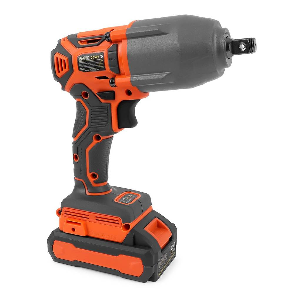 Гайковерт аккумуляторный Messer DCW6 05-41-062 ударный 1000Нм М24 20В 2Ач