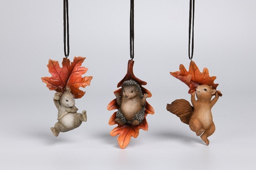 Подвесные игрушки "Лесные друзья в листьях" (асс. 3 вида) 6.8*3.5*10.6см (цена за 1шт)