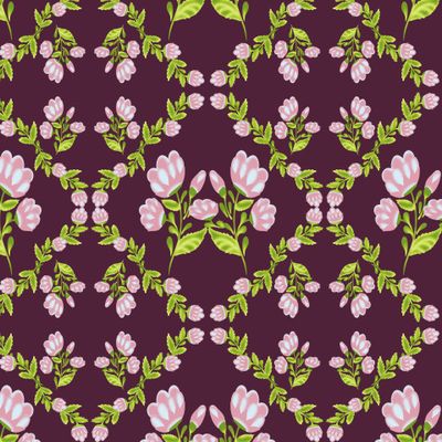 Узор листьев в ромбах