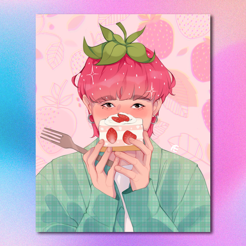 Арт принт / annaermizina.art / BTS / Юнги #2