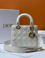 Женская сумка Lady Dior My ABC квадратная белого цвета