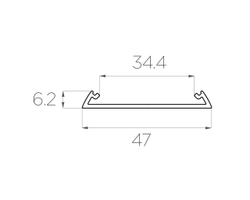 Профиль накладной алюминиевый LC-LP-0647-2 Anod