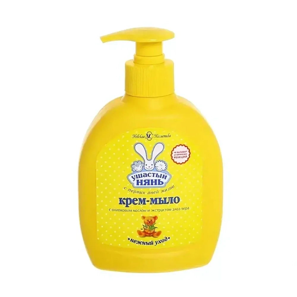 Мыло-крем жидкое УШАСТЫЙ НЯНЬ с олив. маслом и с экстр. алоэ 300 мл