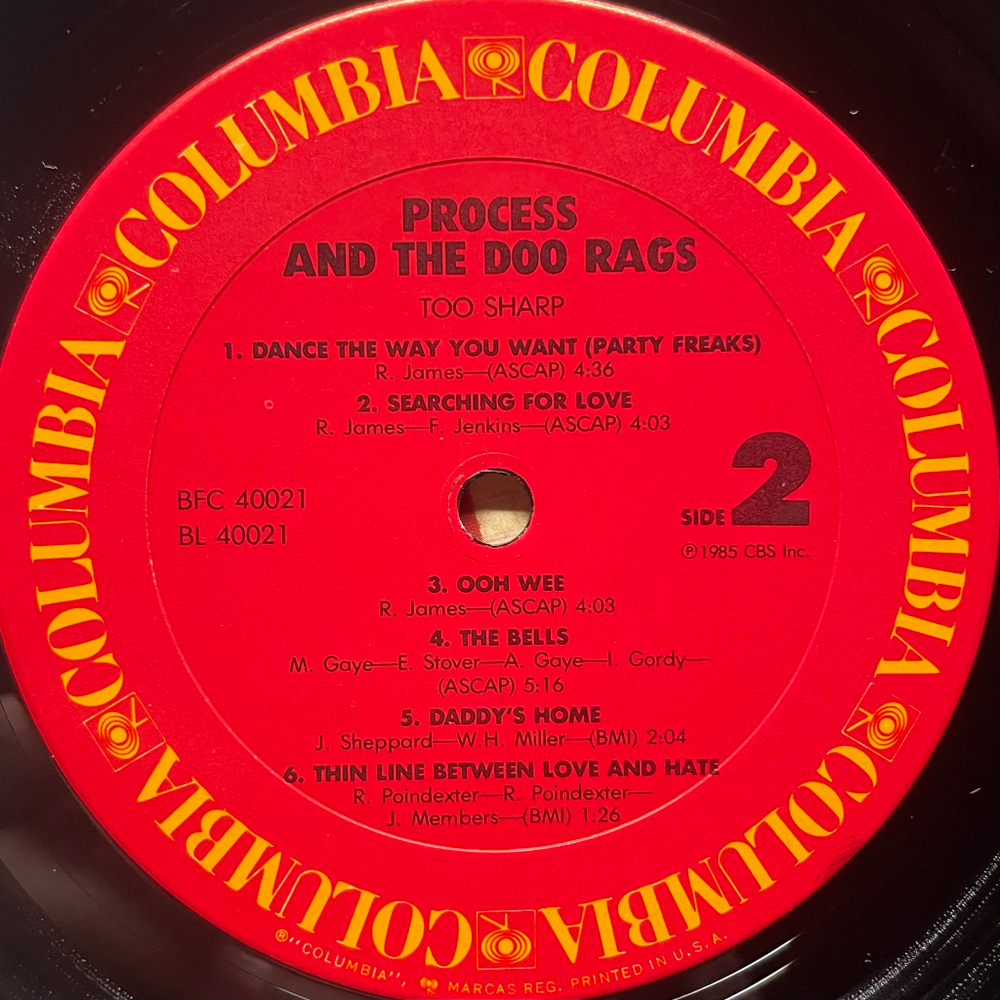 Process and the Doo Rags ‎– Too Sharp (США 1985г.)