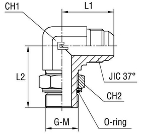 Штуцер FRG90 JIC 9/16 - BSP 1/4