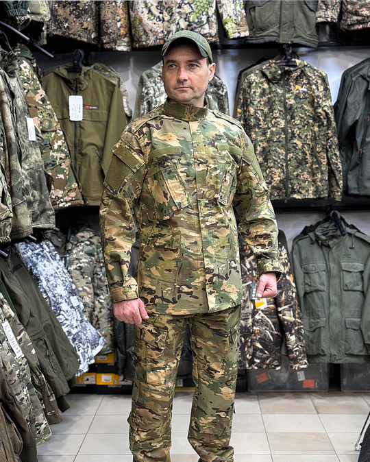 Тактический костюм ACU летний — Мультикам, износостойкий Rip-Stop