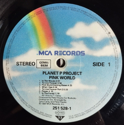 Винтажная виниловая пластинка LP Planet P Project Pink World (Germany 1984)