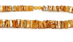 Бусы из цельного натурального янтаря "Пейзажные диски", длина 52 см