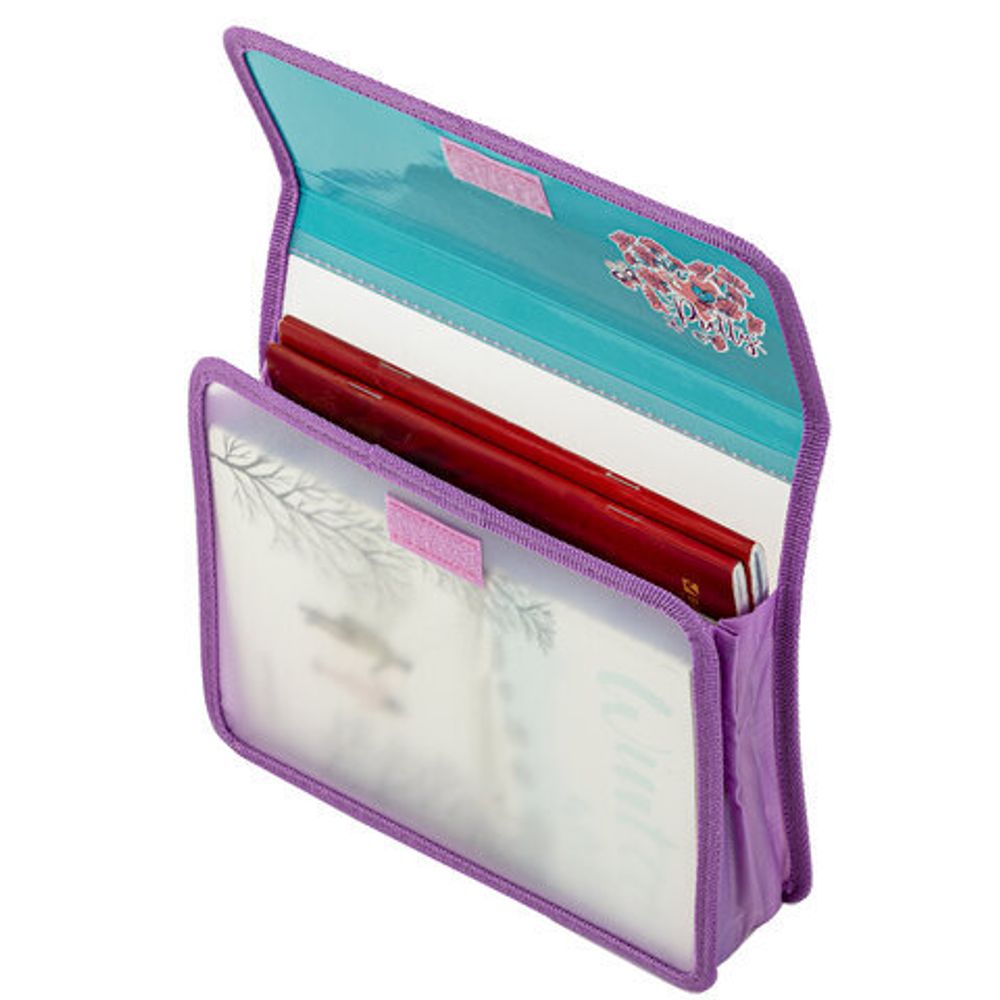 Папка для тетрадей ЮНЛАНДИЯ А5, пластик, 2 отделения, клапан на липучке, "Deer", 270966