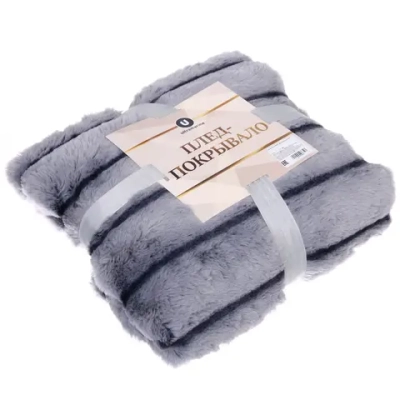 Плед 200*230 см «RABBIT», двусторонний, цвет серый