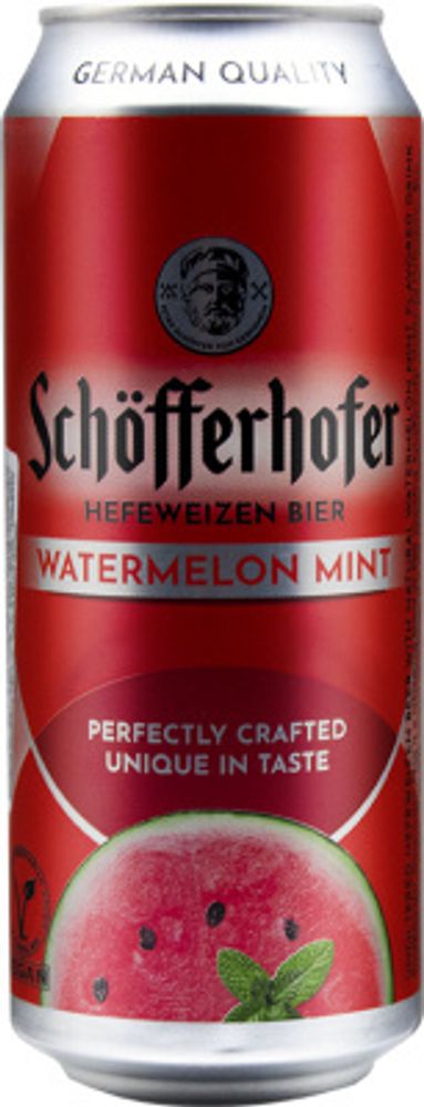 Пиво Шофферхофер Вотермелон Минт / Schofferhofer Watermelon Mint 0.5 - банка