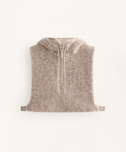 Oysho Жилет с капюшоном, бежевый меланж