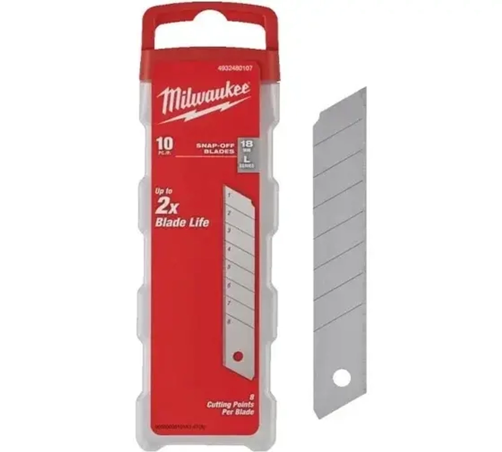 ЗАПАСНОЕ ЛЕЗВИЕ MILWAUKEE 18 ММ MILWAUKEE (10 ШТ/УПАК)