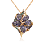 Подвеска «Лилия» из красного золота с фианитами