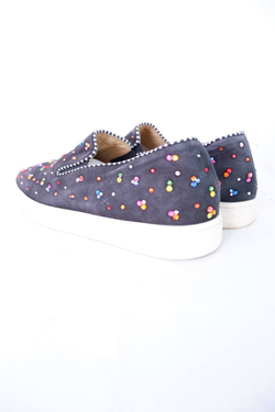 Слипоны Christian Louboutin с украшениями, 37 размер