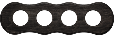 Рамка 4-х постовая (Угольно-черный) С.М. BF8 BF8-640-119