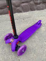 RR1-2/Самокат трехкол. колеса: d110 мм.d76 мм. раз.пл: 51*11 см, Фиолетовый