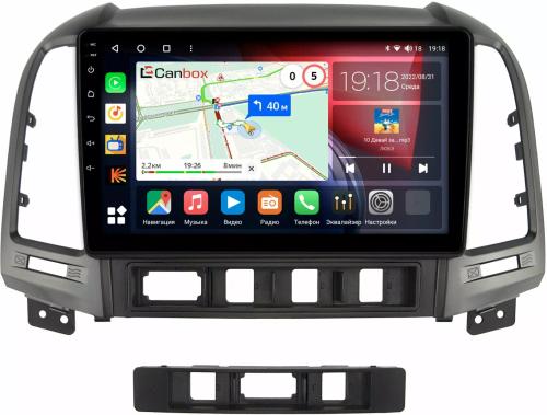 Магнитола для Hyundai Santa Fe 2006-2012 - Canbox 9052 Qled, Android 10, Быстрая, SIM-слот