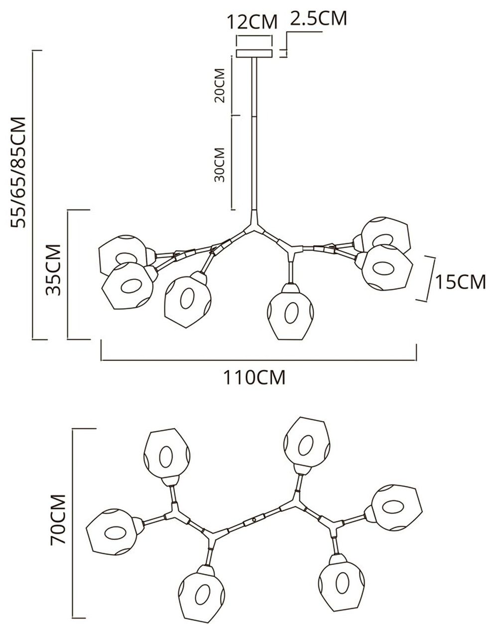Люстра на штанге Arte Lamp