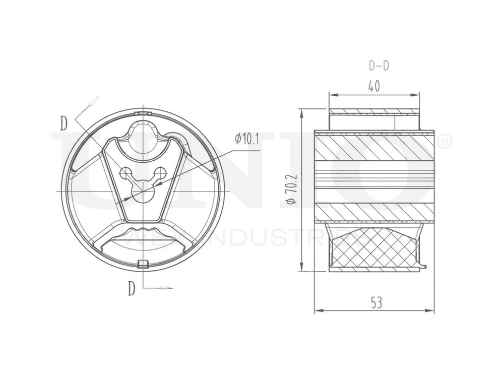 Сайлентблок задней правой опоры двигателя UNIO RMP-20122
