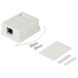 Компьютерная розетка ЭРА RJ-45 категория 5е экранированная 1-порт упаковка 40 шт.