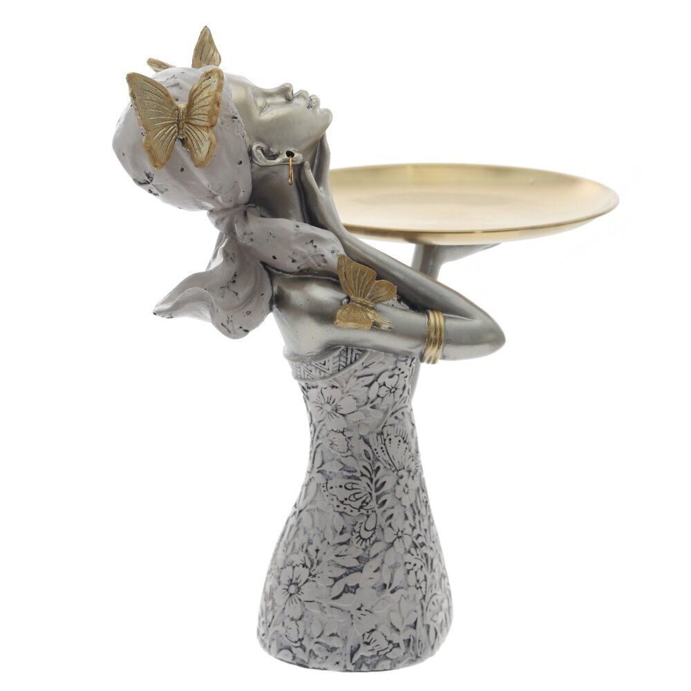 GAEM Фигурка декоративная "Африканка" с подносом, L25 W27 H27,5 см