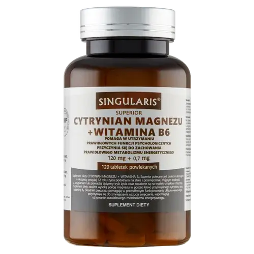 Singularis Superior Цитрат магния + витамин B6 - 120 таблеток