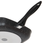 Сковорода-гриль алюминий, 26 см, антипригарное покрытие, Vari, Каменная, черная, EVKB-36126