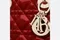 Сумка Dior Lady Dior, модель мини-формата красный