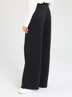 Брюки утепленные для девочки палаццо с декоративными пуговицами