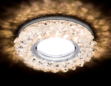 Точечный светодиодный светильник S701 CL/CH/WW MR16+3W (LED WARM) хром/прозрачный Ambrella