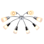 Потолочный светильник 8х40Вт E14, металл/стекло, хром