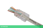 Коннектор Hyperline PLEZ-8P8C-U-C5-100 прозрачный