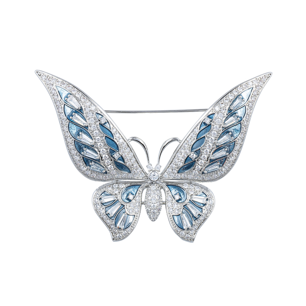 Брошь Fiore Luna Бабочка Zircon XR01278 S