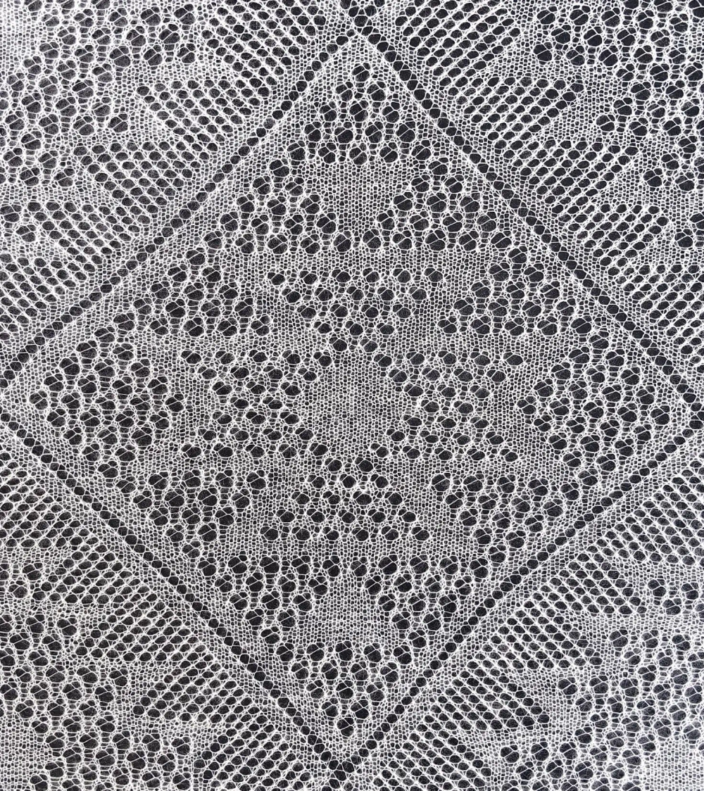 Оренбургский пуховый платок с шелком АШ140-02 экрю