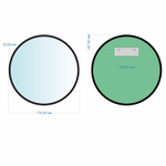 Зеркало MIXLINE "Ренуар" D770 без подсветки, черное обрамление